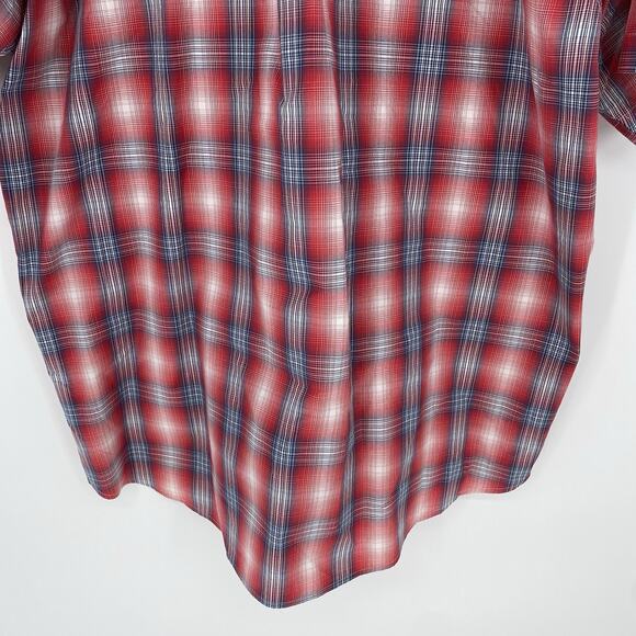 Ariat Men's Pro Jayceon Classic Short Sleeve Button Plaid Shirt Size L - Picture 9 of 10